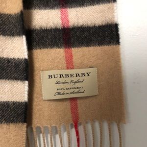 Authentic Burberry Classic Check Cashmere Scarf